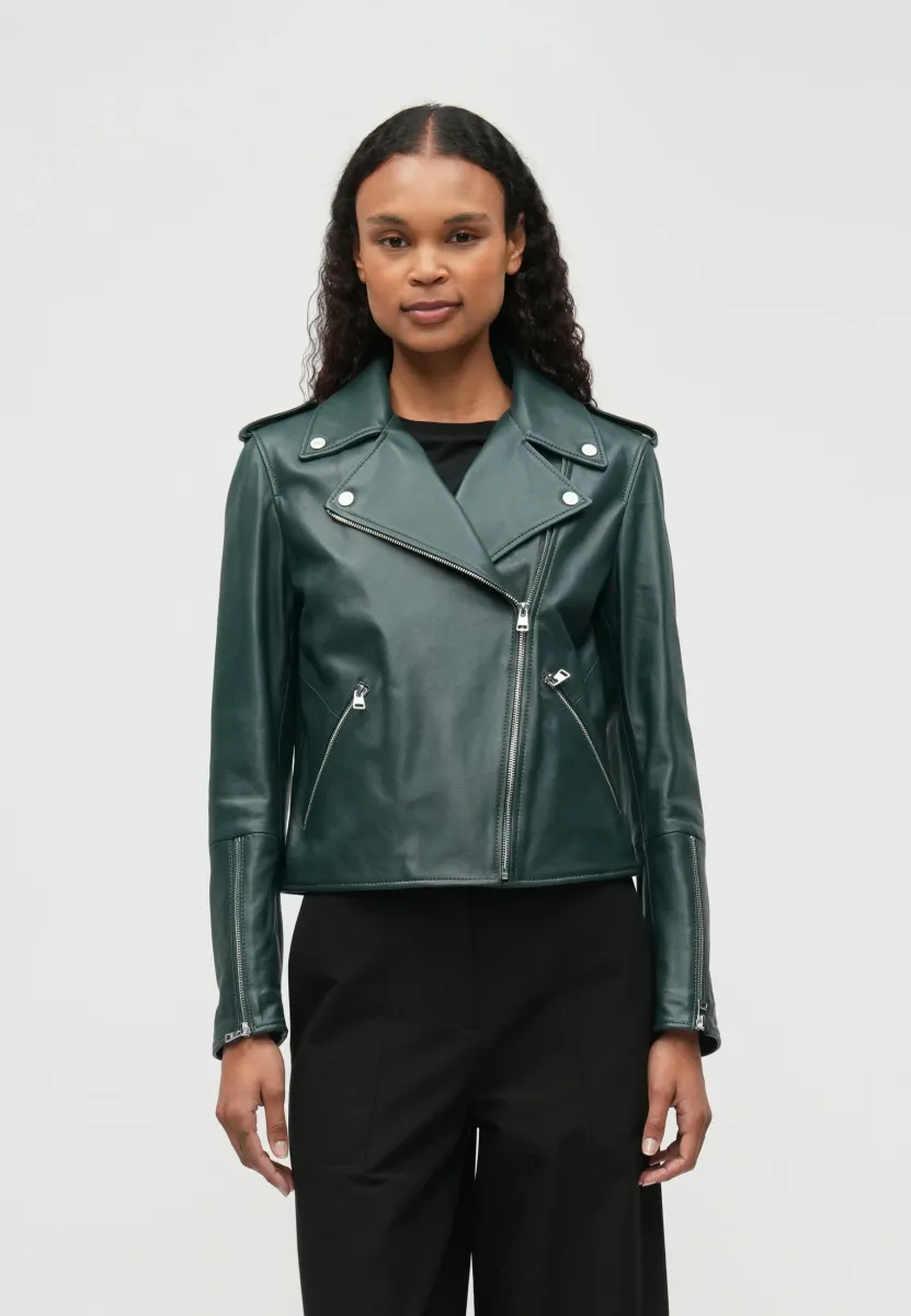 LUJANA - Lederjacke - dark green
