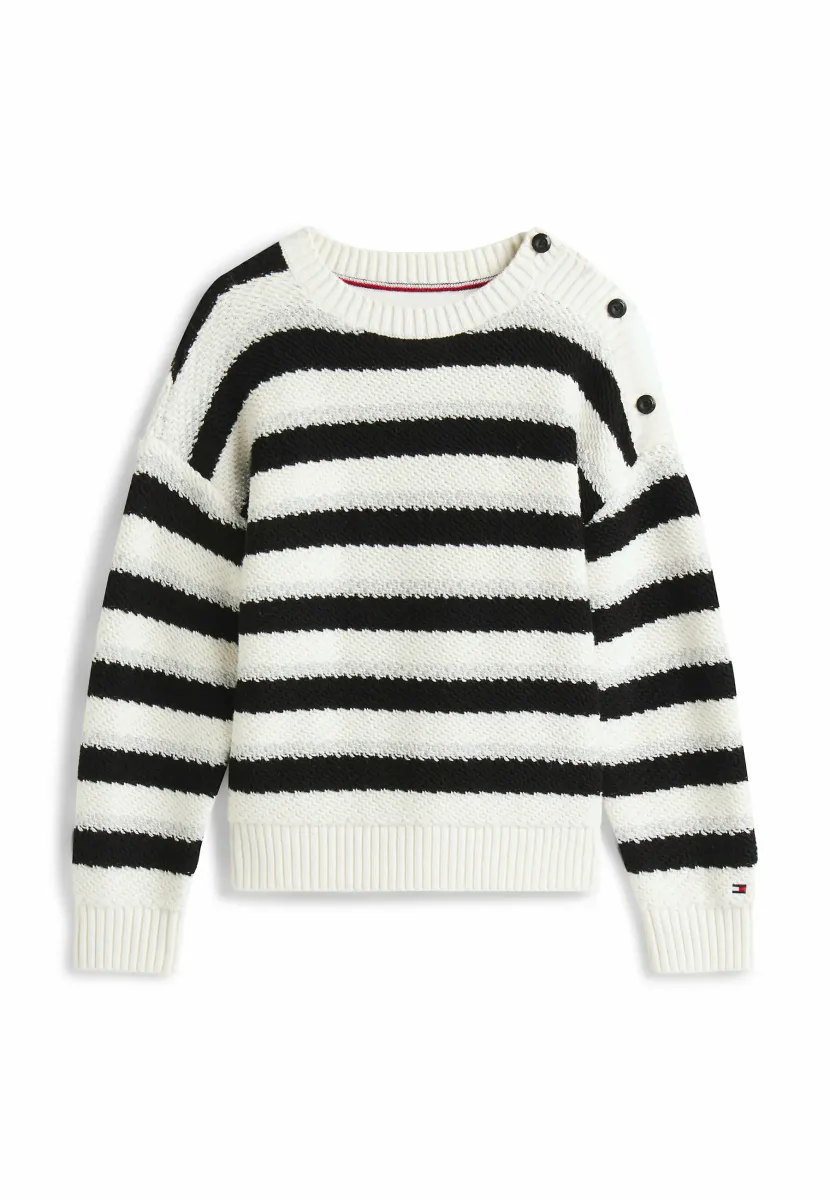 LUREX STRIPE SWEATER - Sweatshirt - ivory silk