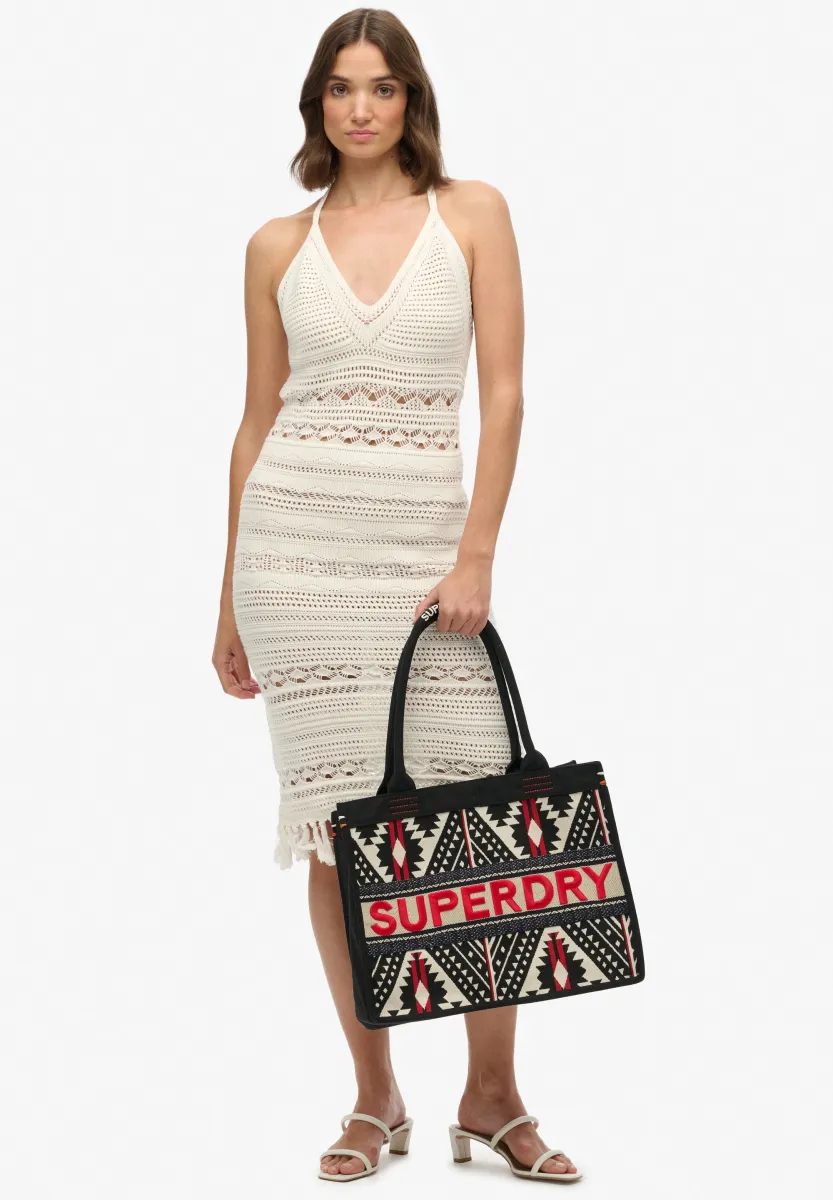 LUXE EMBROIDERED - Shopping Bag - black multi