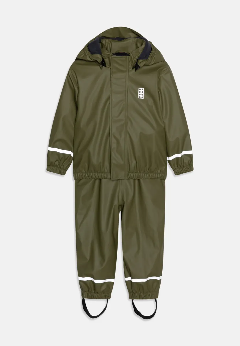 LWJIVAN RAIN SET - Regenhose - dark khaki