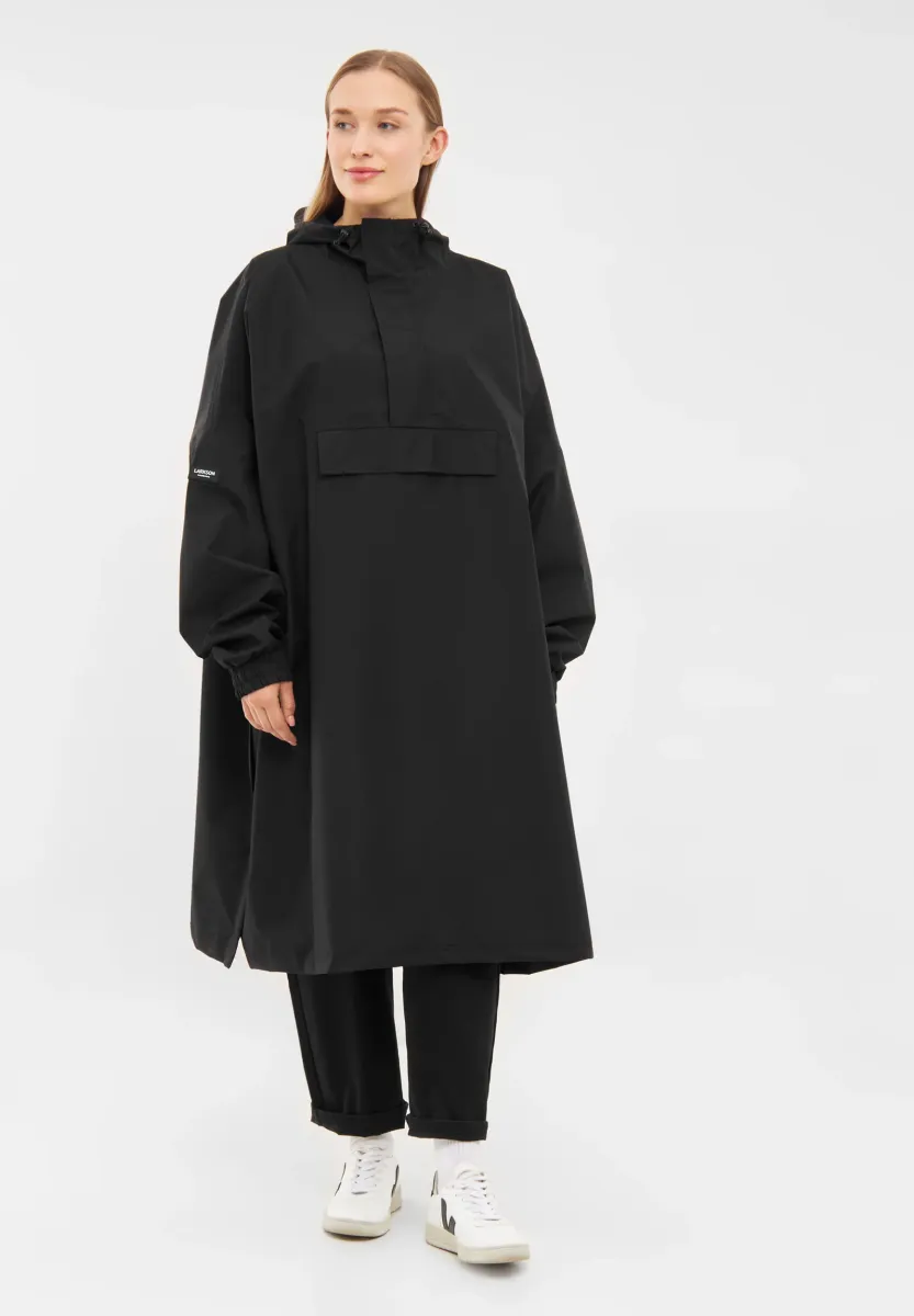 LYKKE Rain Poncho - Parka - schwarz