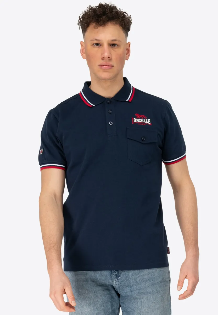 LYNTON - Poloshirt - navy red white