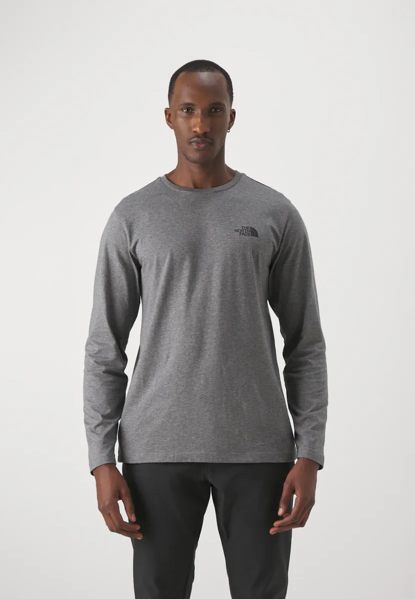 M L/S SIMPLE DOME TEE - Langarmshirt - medium grey heather