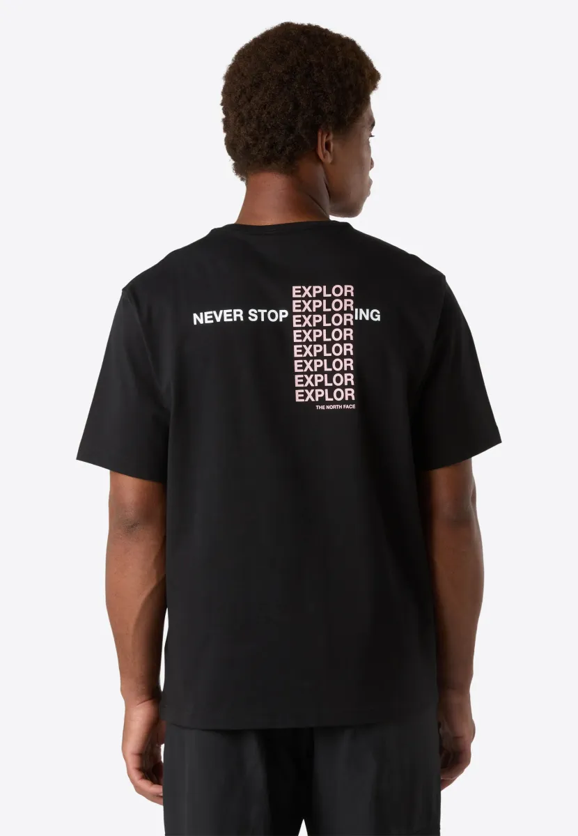 M NSE REPEAT RELAXED SS TEE - T-Shirt print - tnf black tnf white