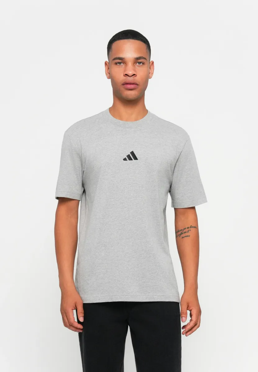 M SL SJ T - T-Shirt basic - medium grey heather/black