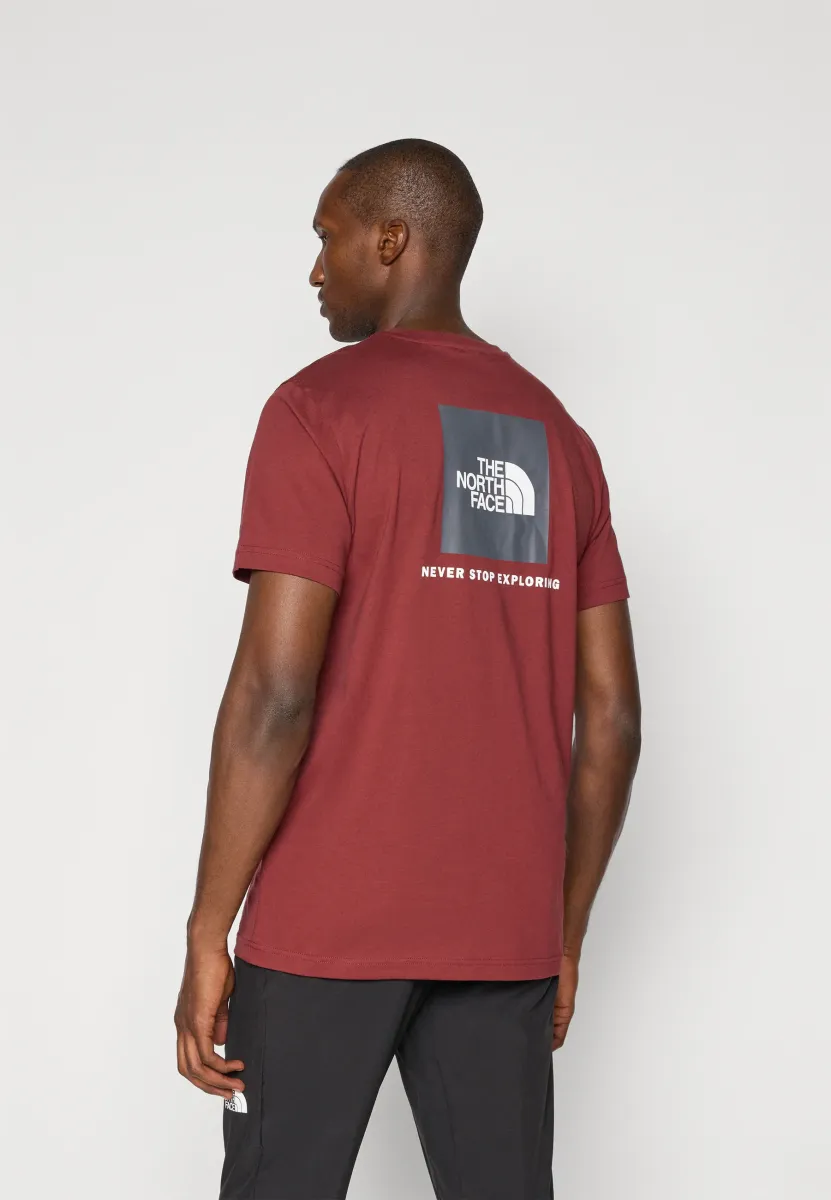 M SS BOX NSE TEE - T-Shirt print - sumac/asphalt grey