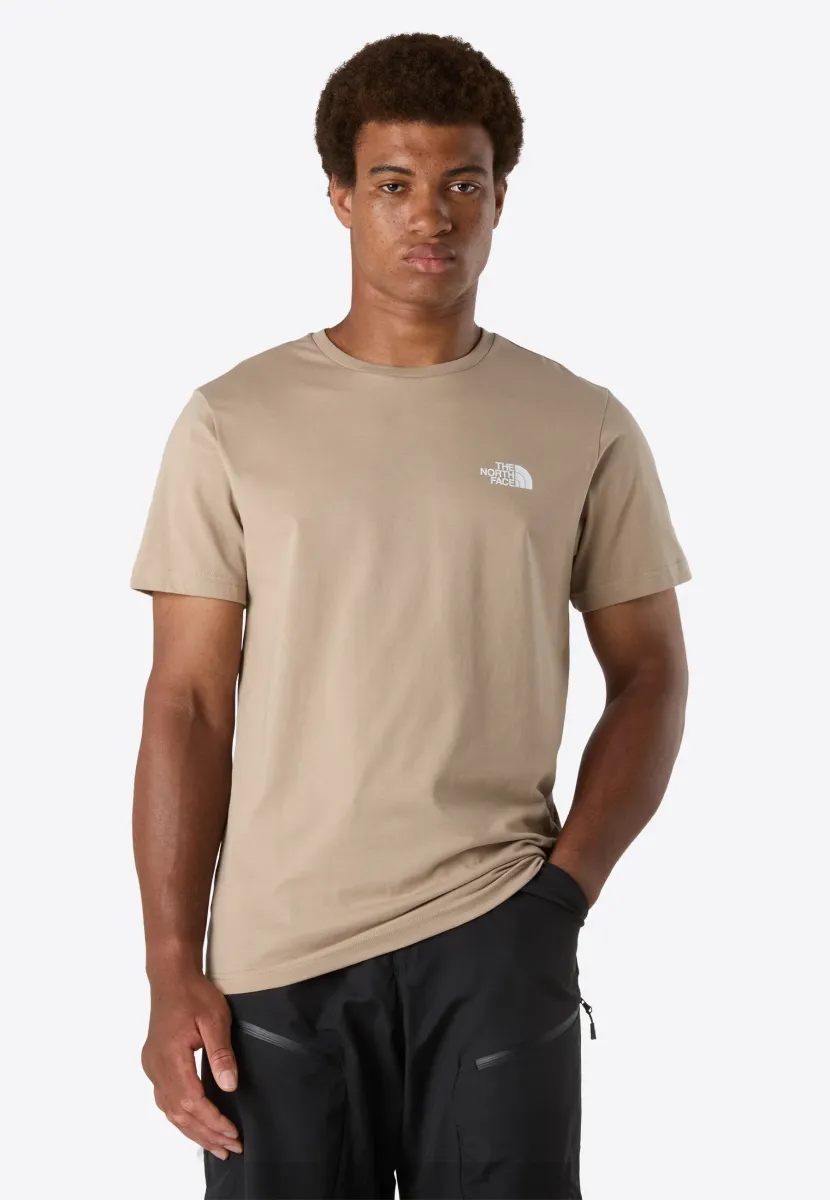 M SS SIMPLE DOME TEE - Sport T-Shirt - mushroom grey tnf white