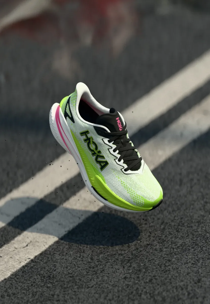 MACH X 3 - Laufschuh Straße - white/neon lime