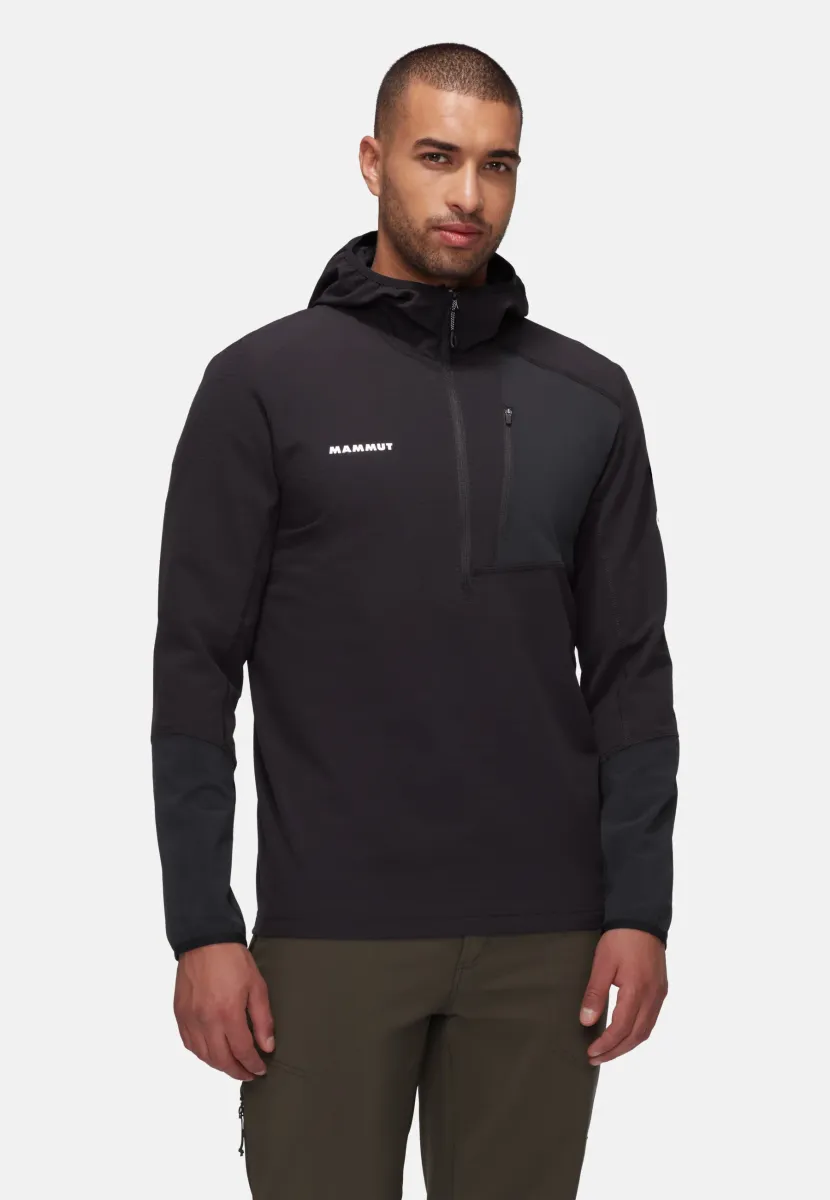 MADRIS LIGHT HALF ZIP - Kapuzenpullover - black