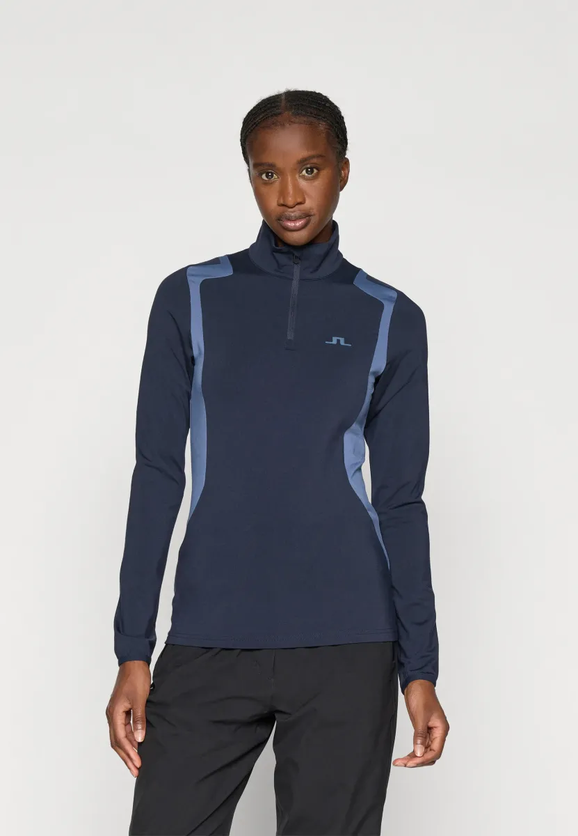 MAE QUARTER ZIP MID LAYER - Langarmshirt - navy