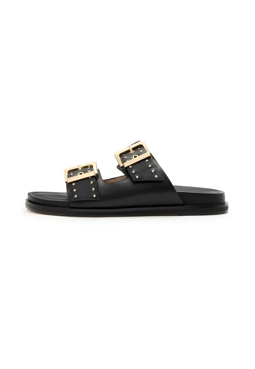MAGDA STUD - Pantolette flach - black
