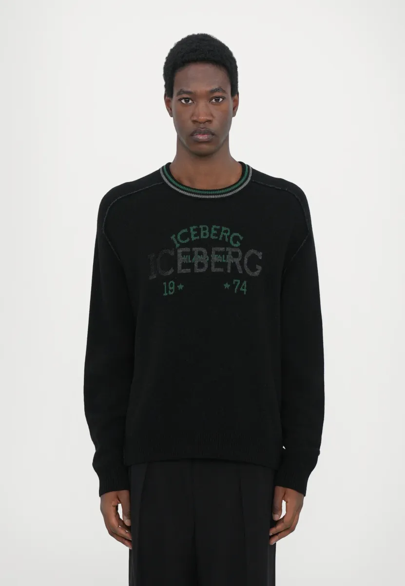 MAGLIA GIROCOLLO - Strickpullover - nero