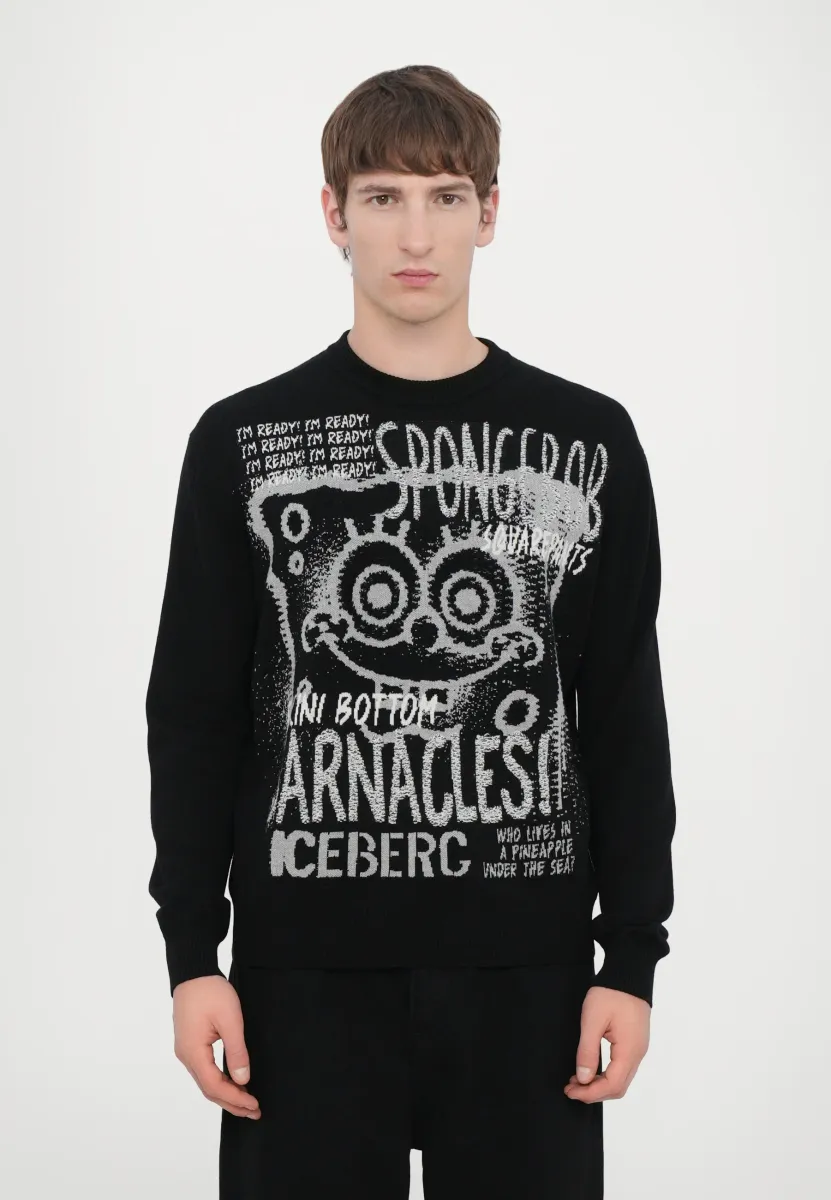 MAGLIA GIROCOLLO - Strickpullover - nero