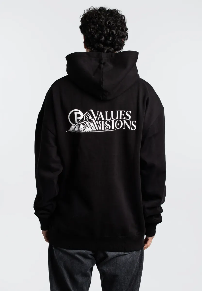 MAHAN - Kapuzenpullover - washed black