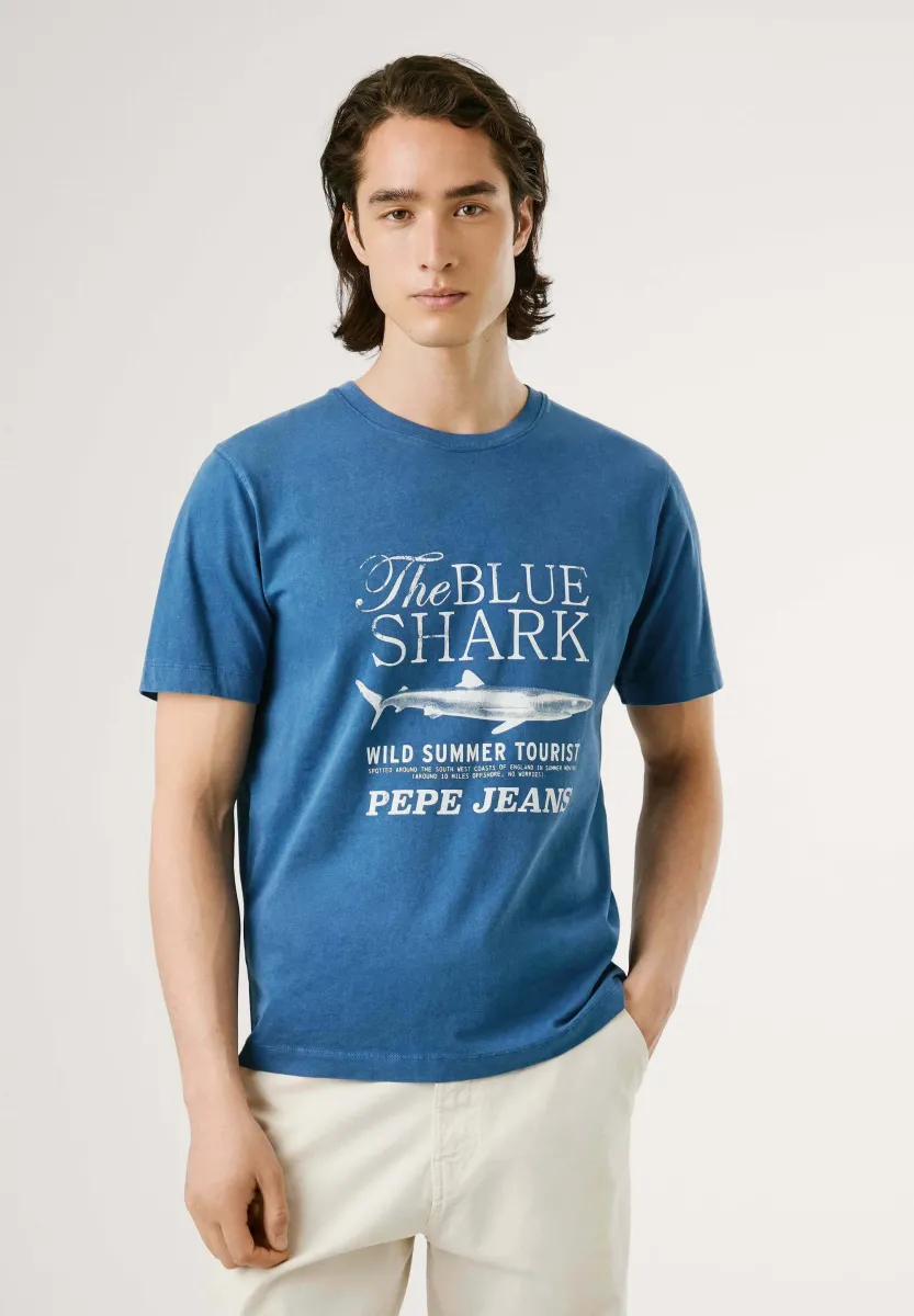 MALI TEE - T-Shirt print - thames blue