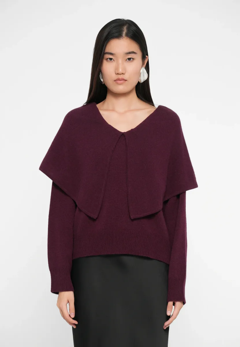 MALIA - Strickpullover - burgundy
