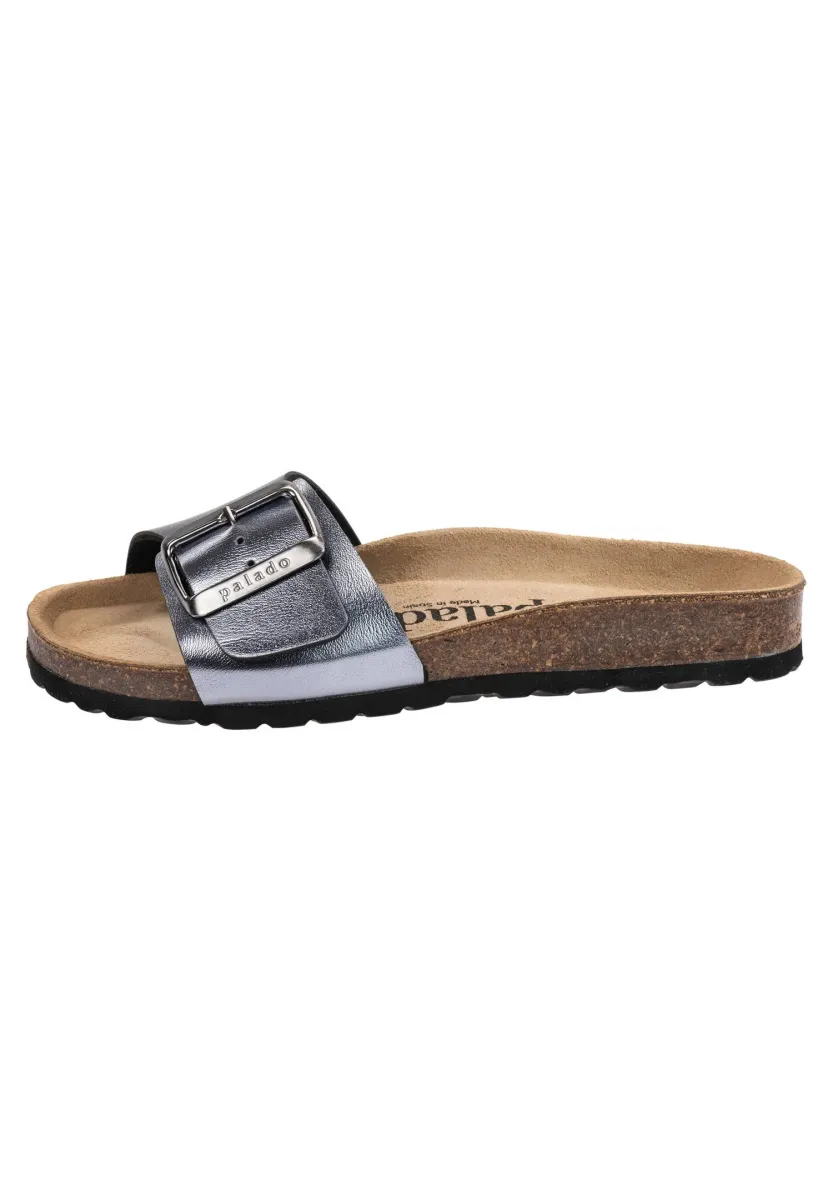 MALTA EGS - Pantolette flach - silber