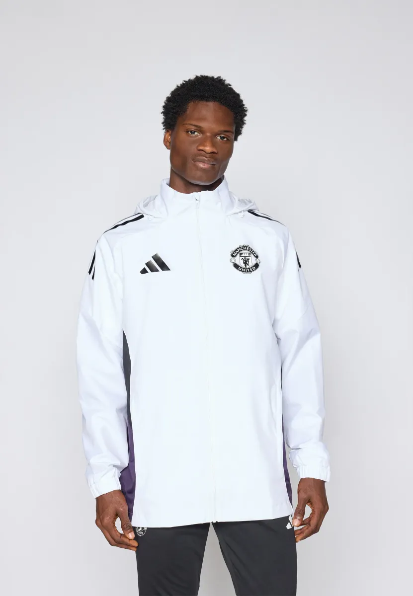 MANCHESTER UNITED 25/26 COMPETITION ALL WEATHER JACKET - Vereinsmannschaften - white/aurora plum/black