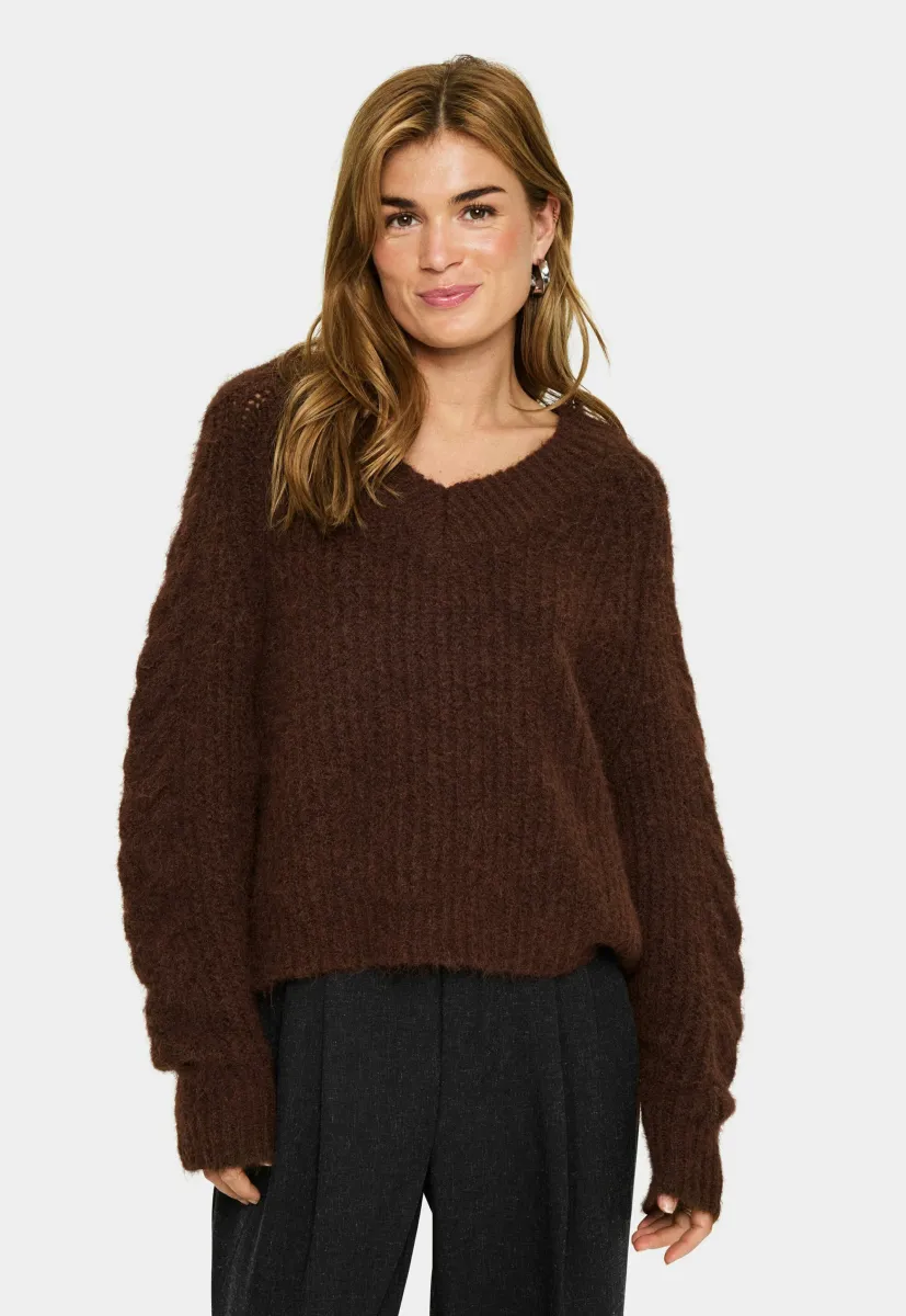 MANDASZ - Strickpullover - fondue fudge melange