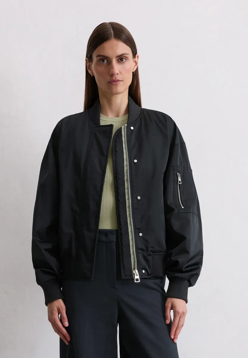 MARC O’POLO X DFB TRAVEL COLLECTION BLOUSON, KNITTED DETAILS, CONTRAST LINING, WELT POCKETS - Bomberjacke - deep night blue