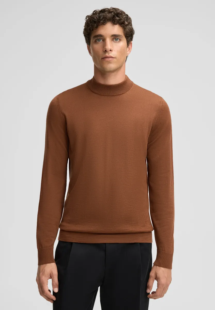 MAREK - Strickpullover - kupferbraun