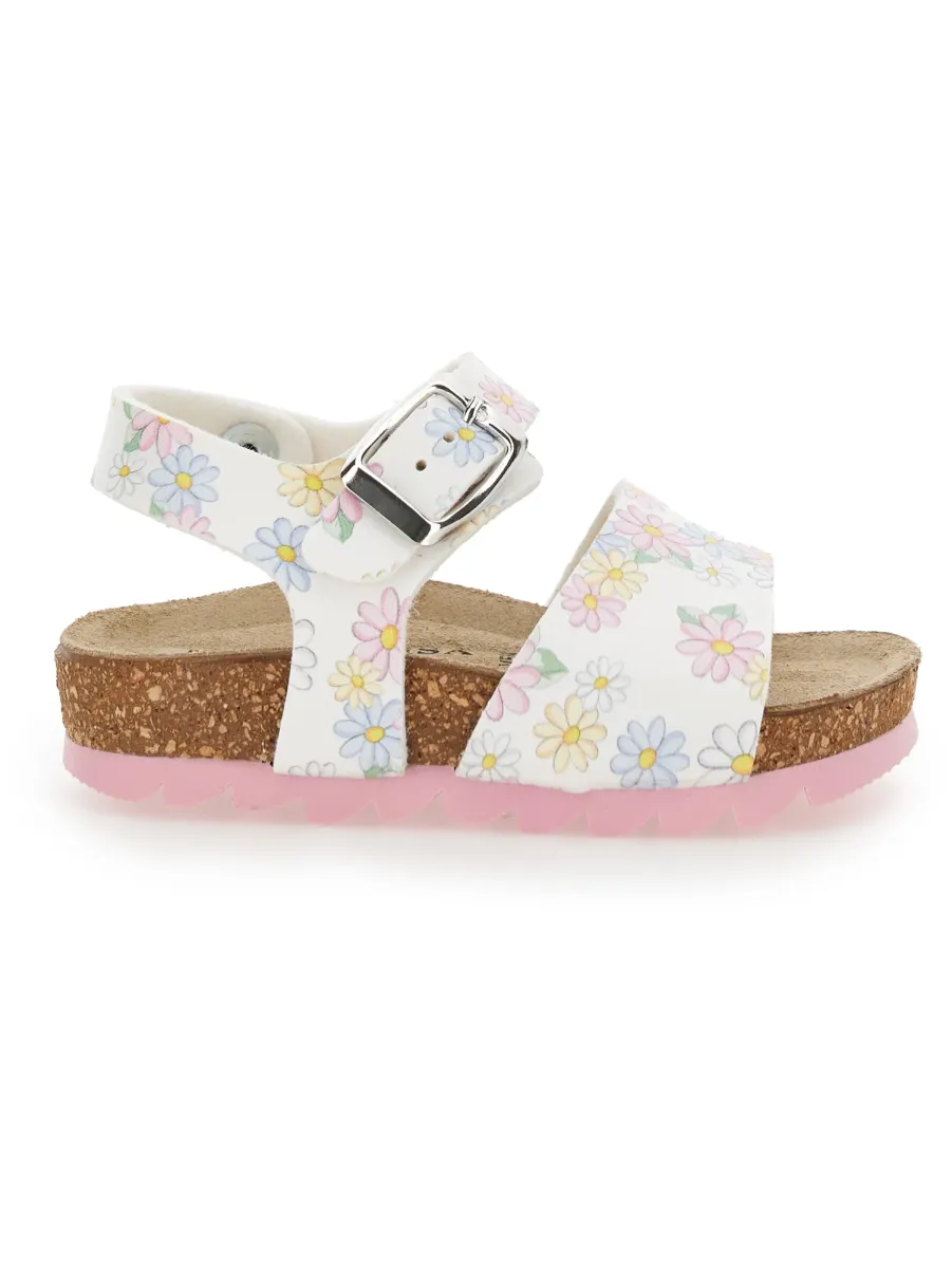 MARGHERITINE - Riemensandalette - bianco/rosa