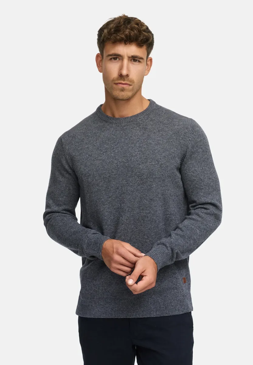 MARGOUS O-NECK - Strickpullover - charcoal mix