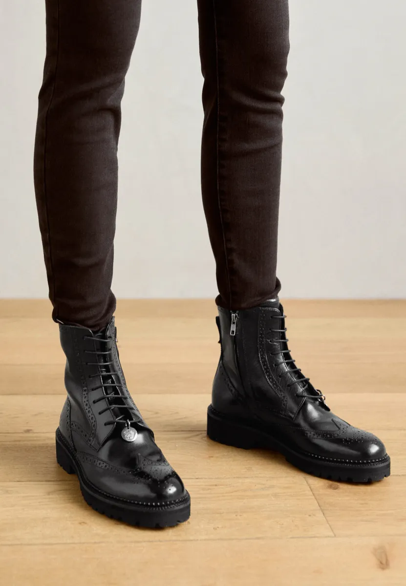 MARIA 14 - Plateaustiefelette - black/rich tan