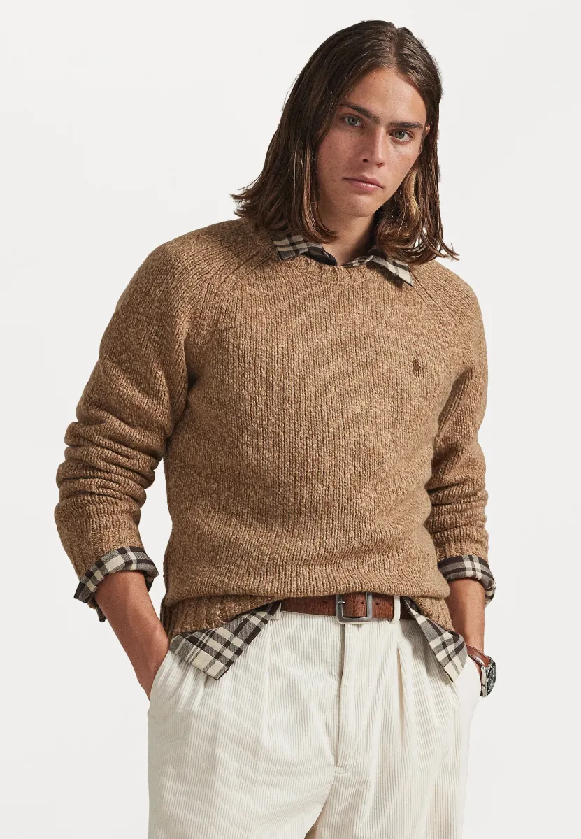 MARLED WOOL-BLEND SWEATER
 - Strickpullover - camel marl