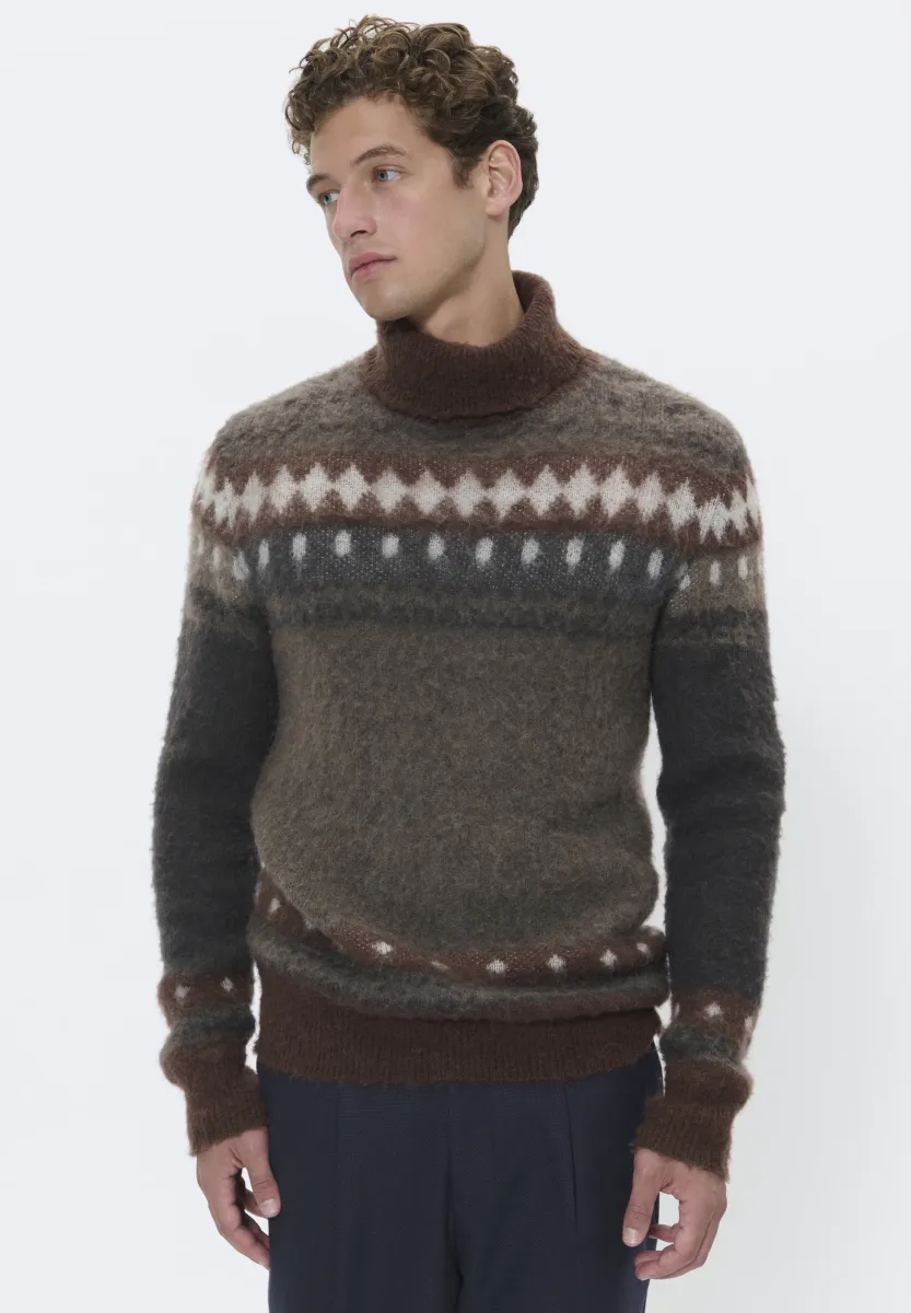 MAROLL PATTERN - Strickpullover - chocolate chip