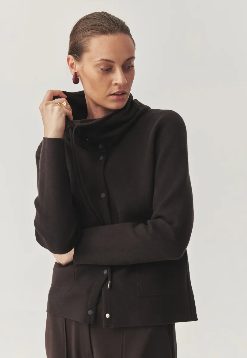 MARTENA - Strickjacke - dark chocolate