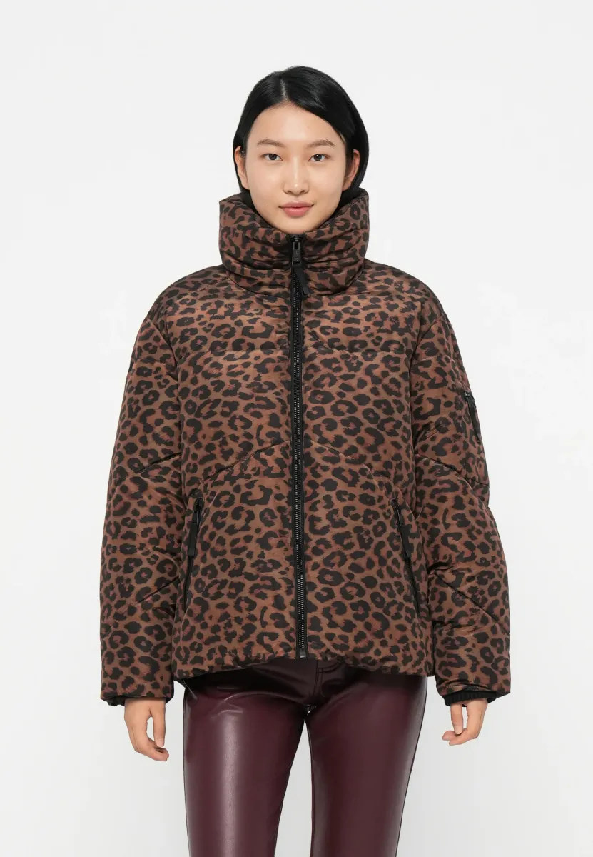 MARTINA PRINT CROP - Winterjacke - light brown