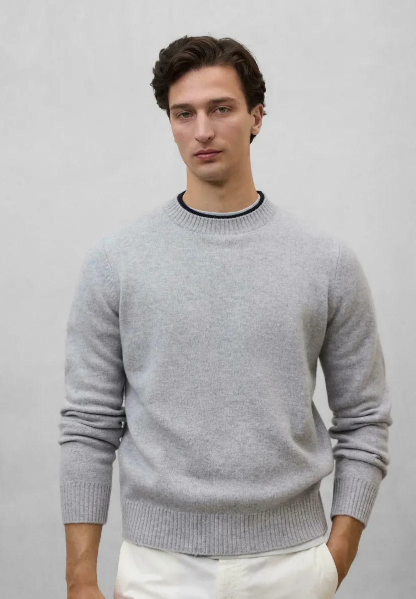 MARULA - Strickpullover - light grey melange
