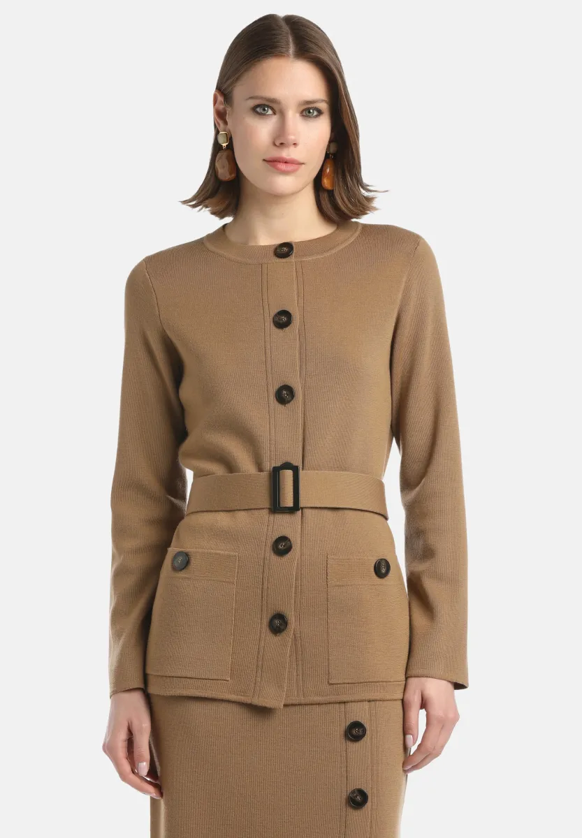 MASIA - Strickjacke - biscotto