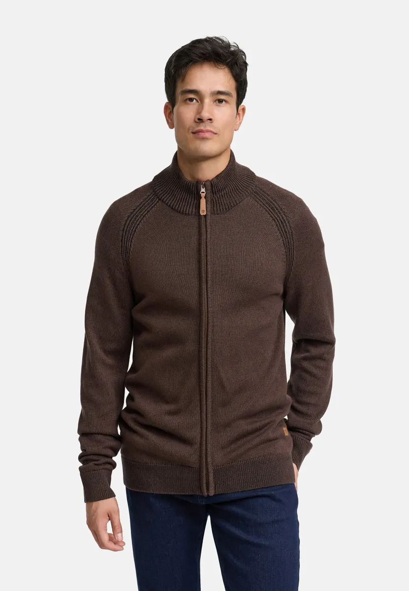 MASSUM - Strickjacke - dk brown mix