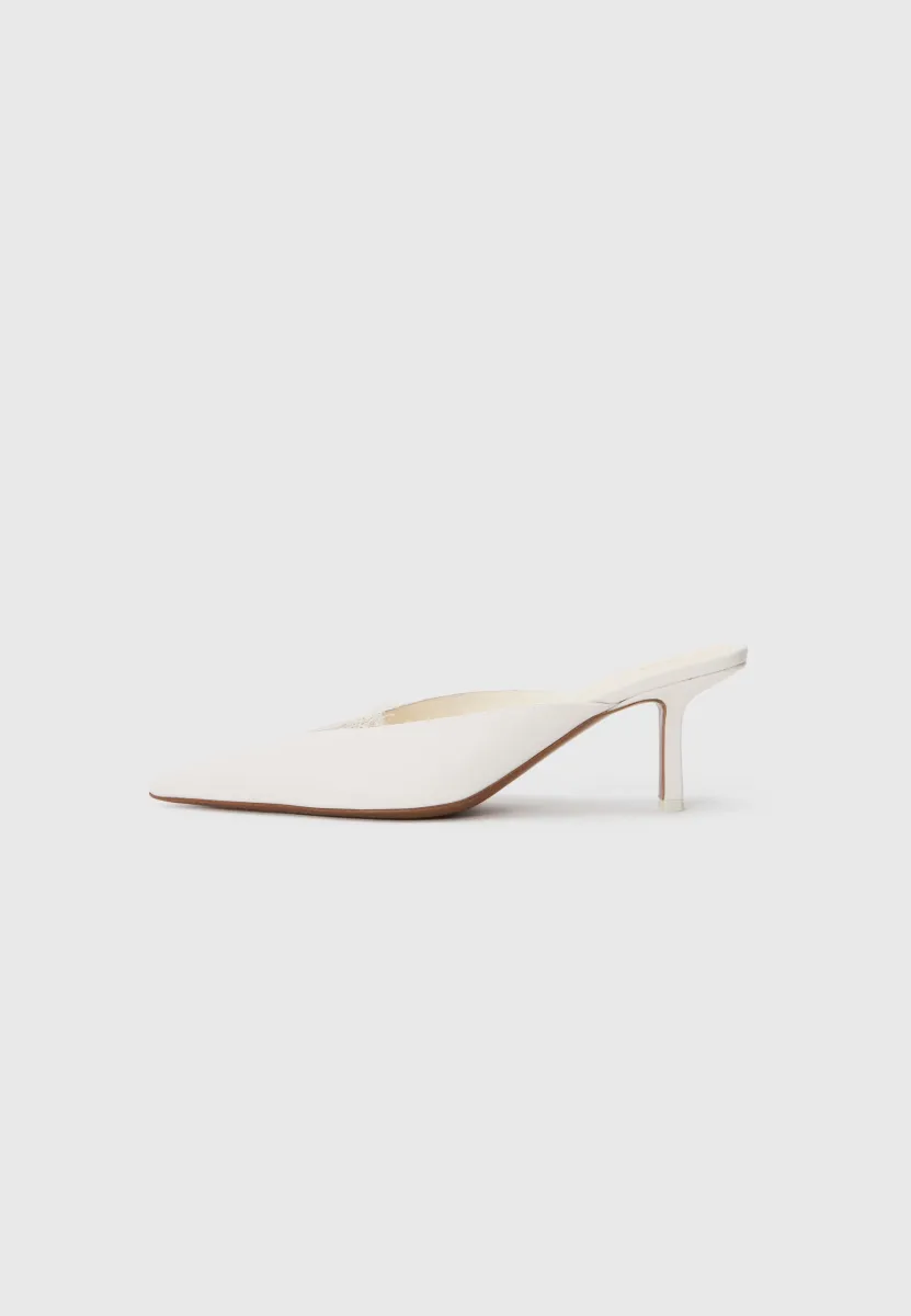 MATAR CREPE DE CHINE - Pantolette hoch - cream