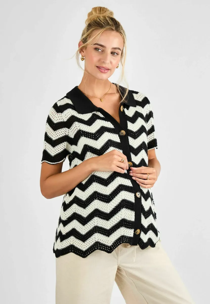 MATERNITY FIT - Strickjacke - black