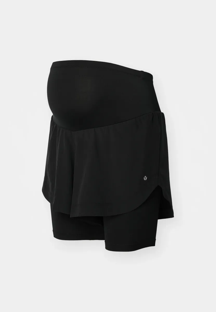 MATERNITY SKORT WITH CYCLE SHORTS - Kurze Sporthose - black
