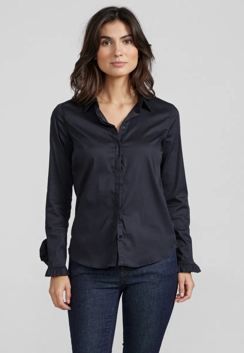 MATTIE FLIP SHIRT - Hemdbluse - black