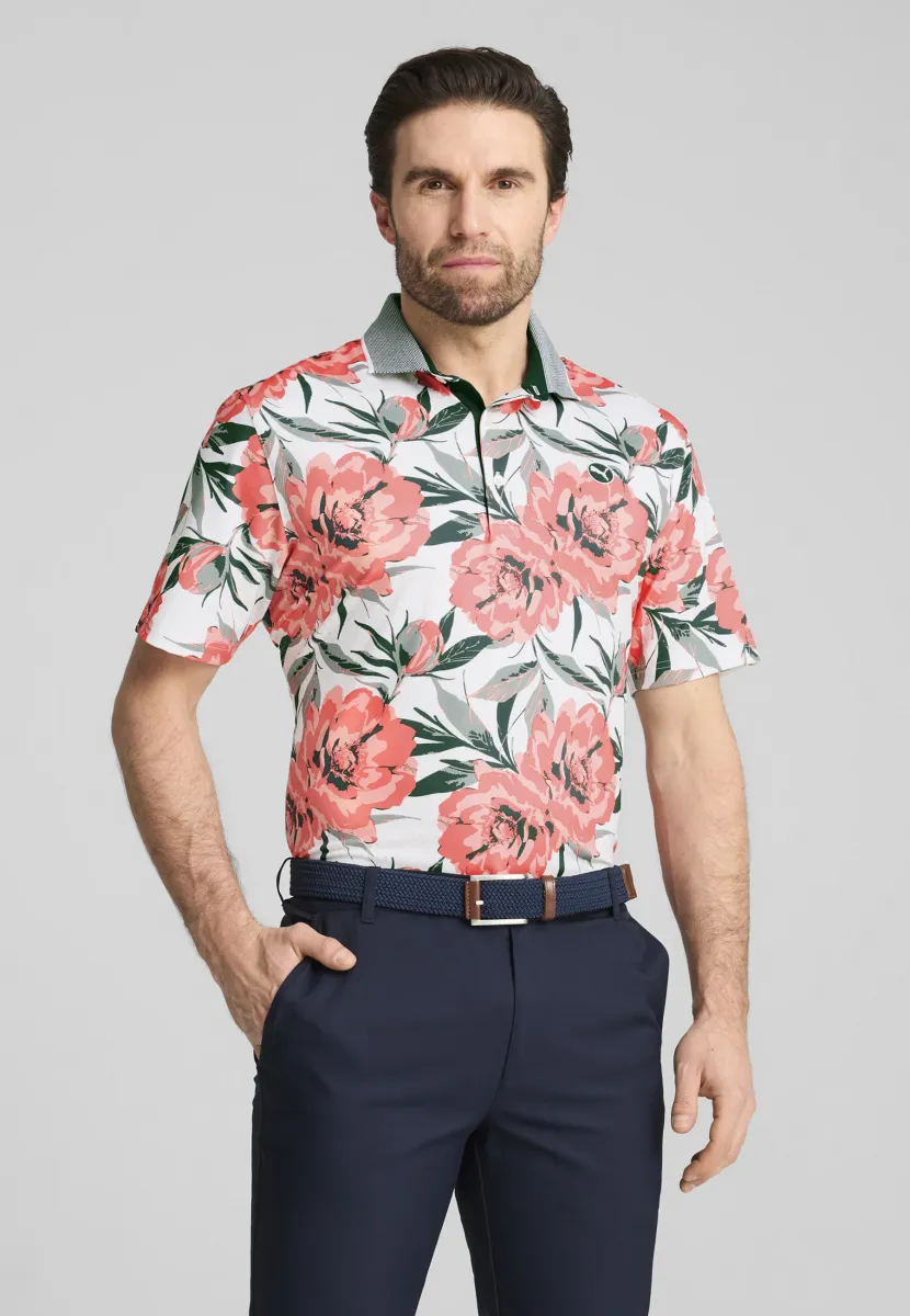 MATTR BEAUTIFUL GAME GOLF - Poloshirt - white glow/red fire