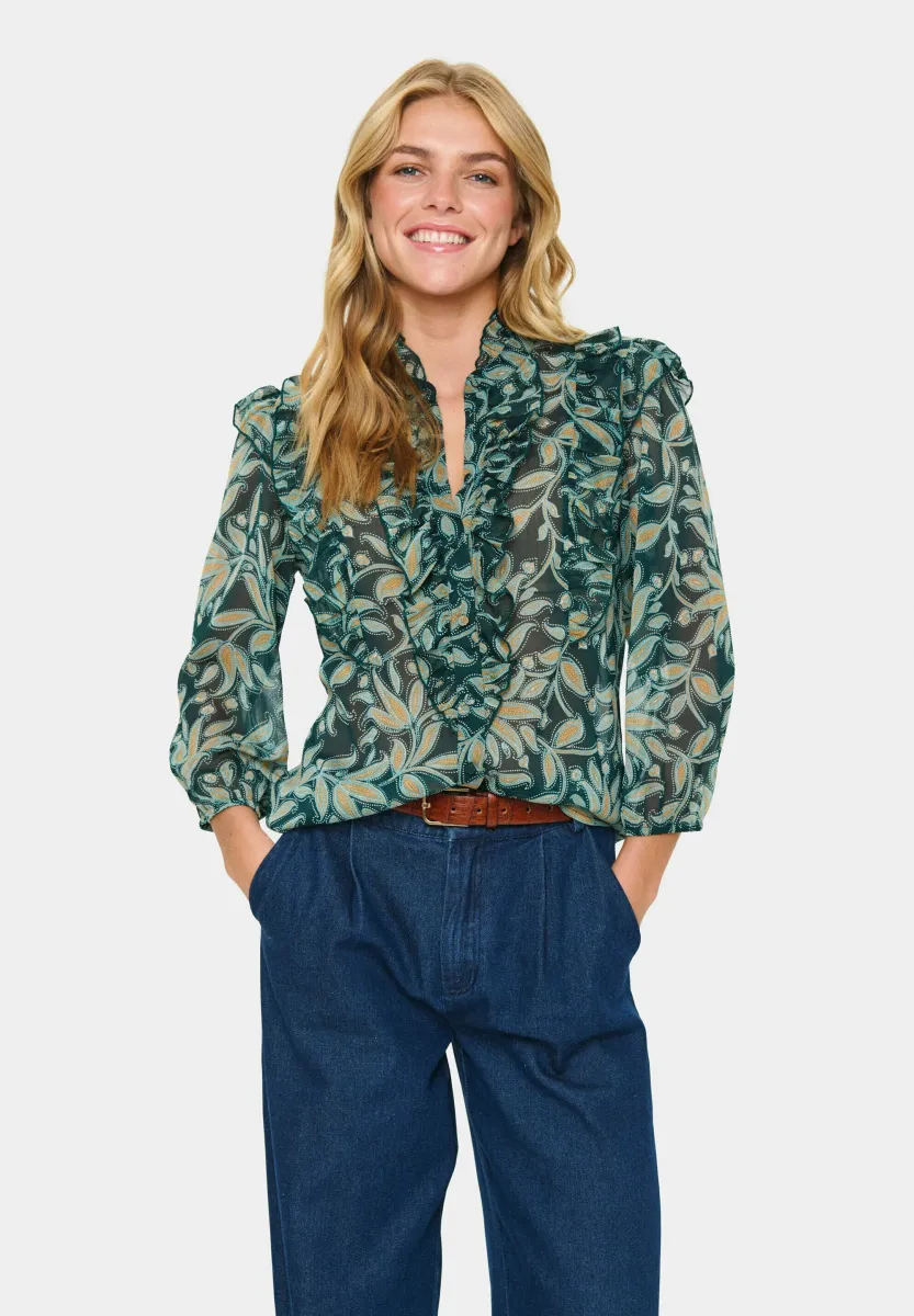 MAXINE - Hemdbluse - pine autumn floral