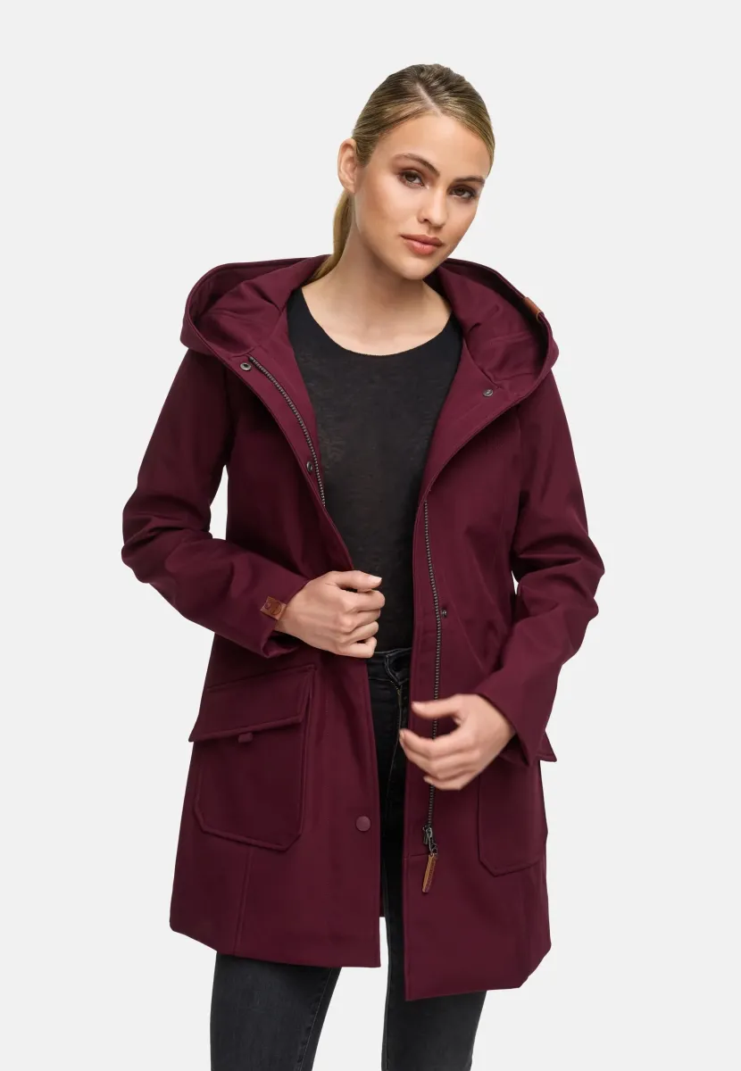 MAYLEEN - Regenjacke / wasserabweisende Jacke - dark red melange