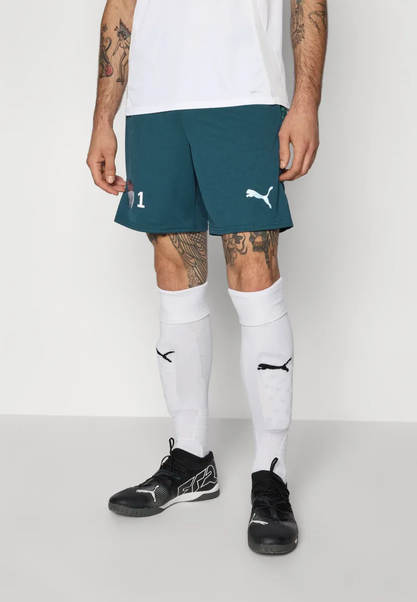 MCFC SHORTS REPLICA BLOCKING - Vereinsmannschaften - green terrain