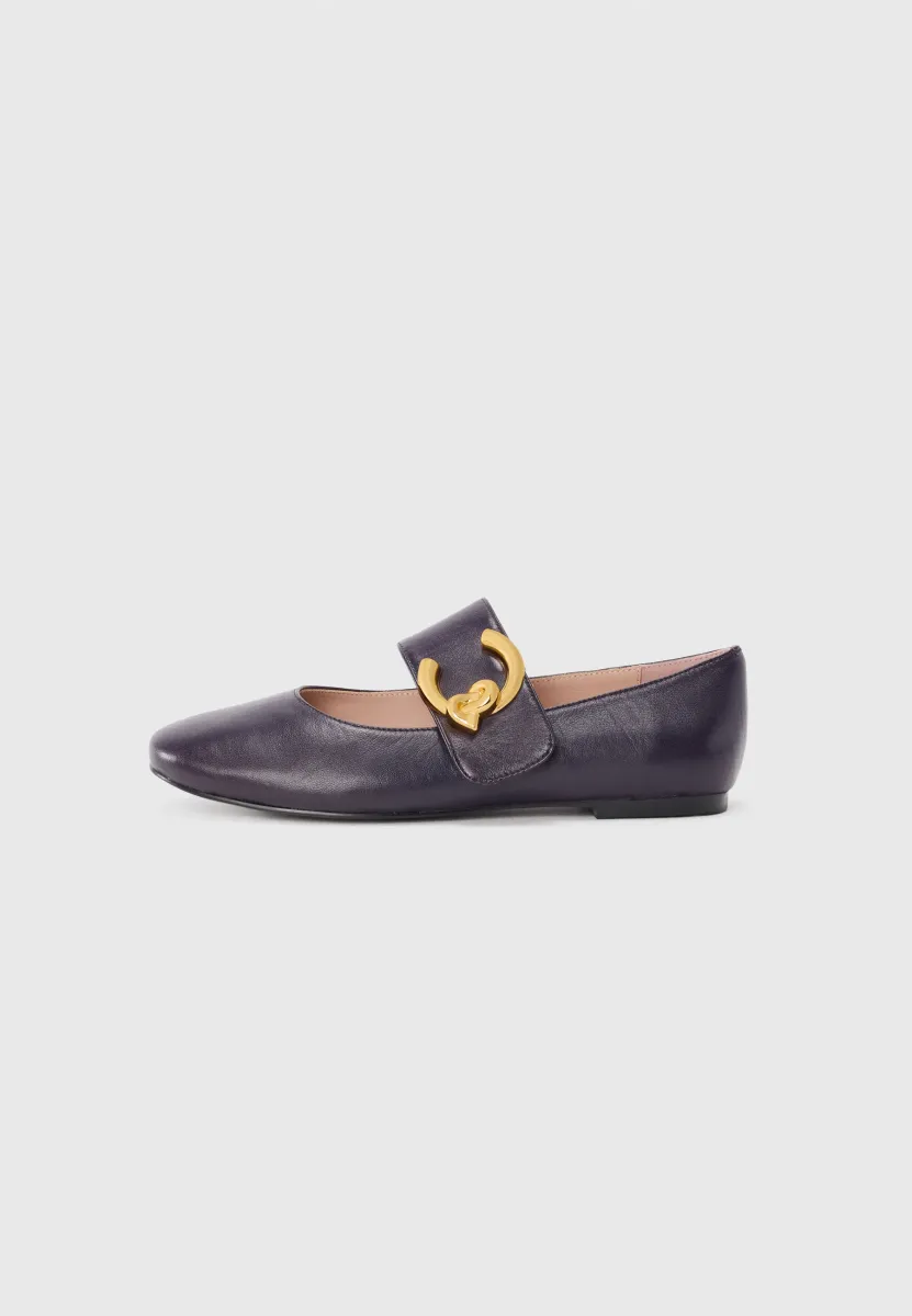 ME SMOOTH - Klassischer Ballerina - prune
