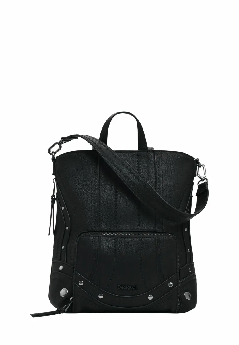MEDIUM EMBROIDERED - Tagesrucksack - black