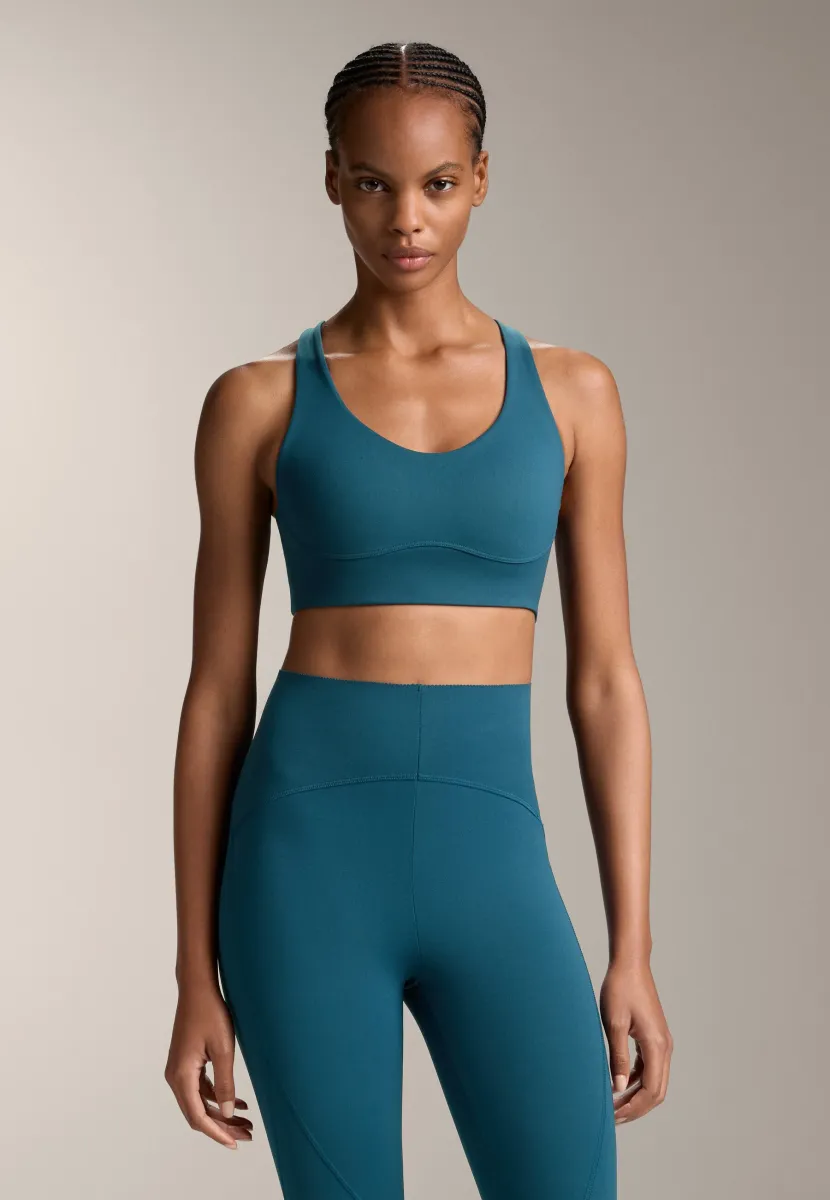 MEDIUM-SUPPORT COMPRESSIVE WITH CUPS - Sport-BH mit mittlerer Stützkraft - blue grey