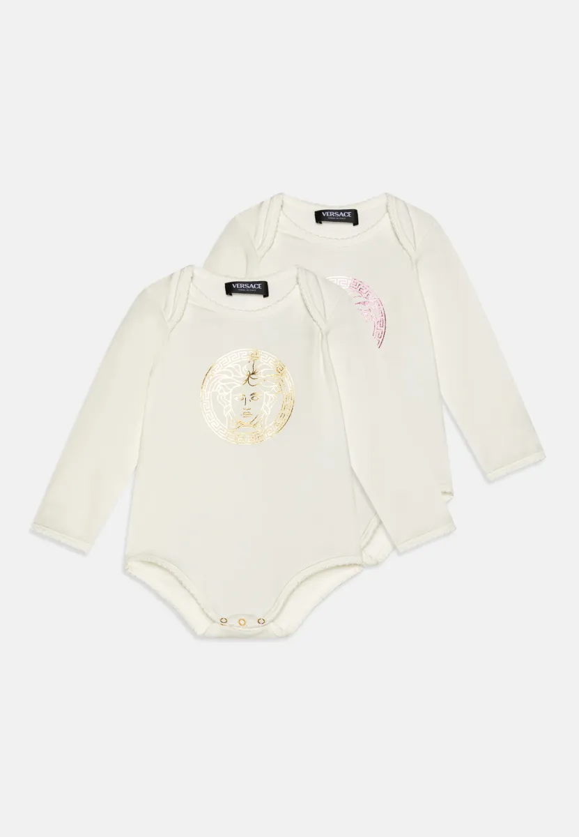 MEDUSA GRECA UNISEX 2 PACK - Langarmshirt - bianco/rosa/oro