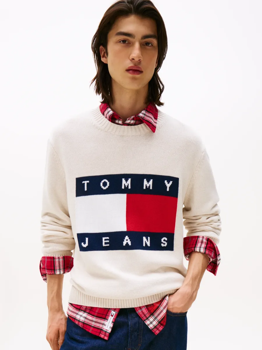 MELANGE FLAG  - Strickpullover - ancient white