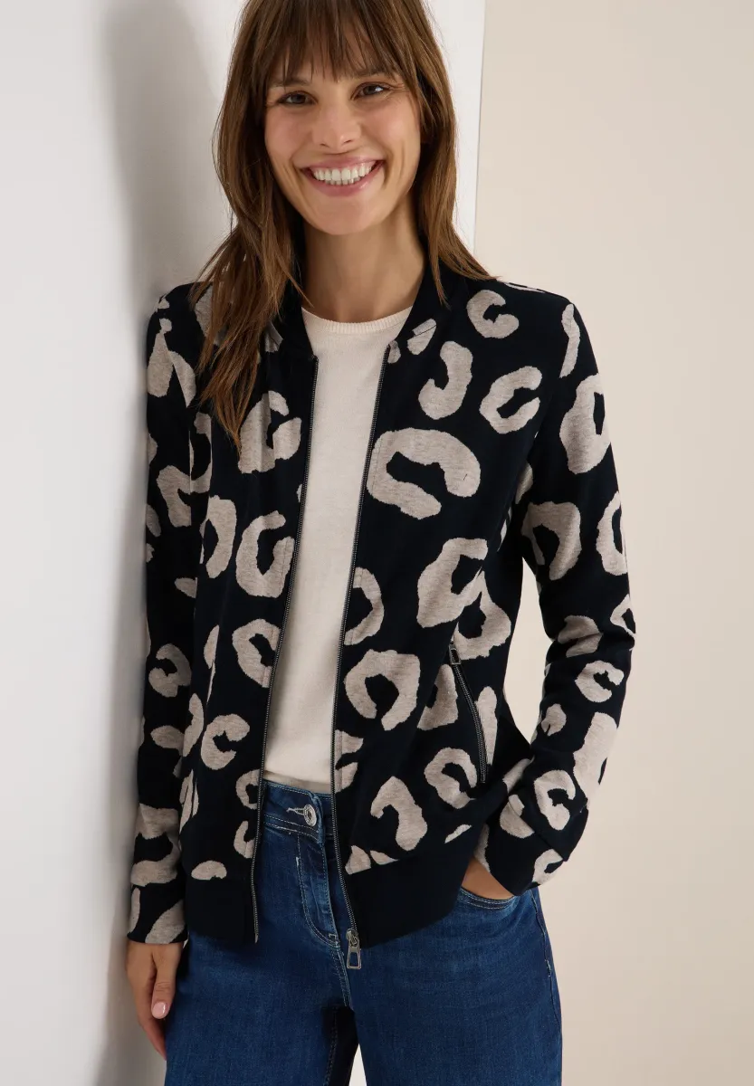 MELANGE JACQUARD - Bomberjacke - blau
