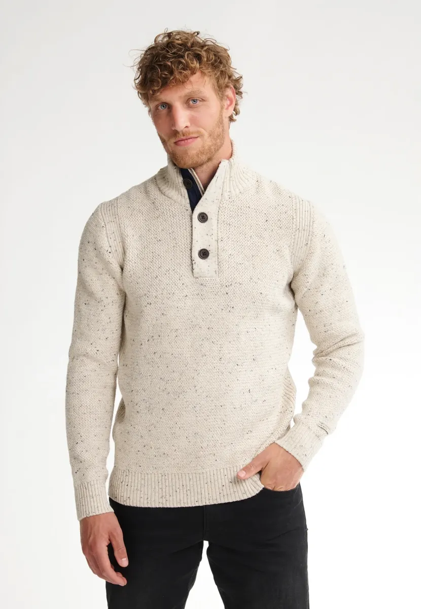 MELANGE - Strickpullover - antique white melee
